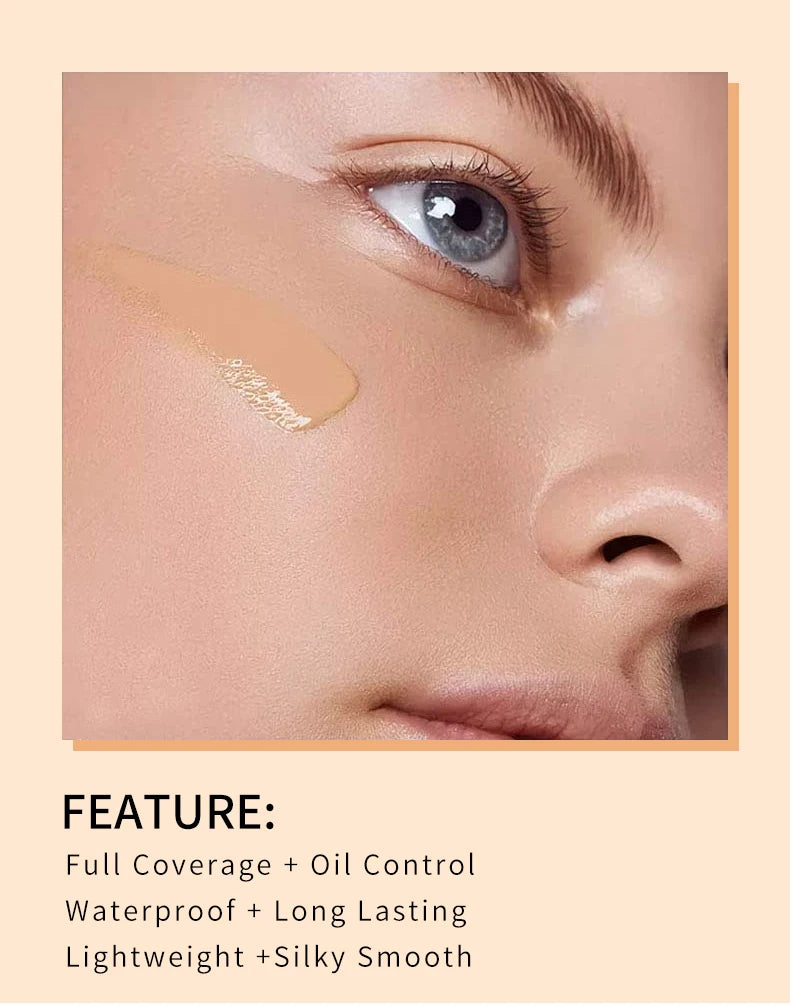 Base Líquida à Prova d'Água – Controle de Oleosidade + Cobertura Natural (30ml)
